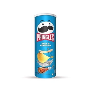 Pringles 165Gm-Salt And Vinegar, 19 Pieces Per Carton